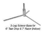 7' Razor Sail Sign Kit Double-Sided with Scissor Base