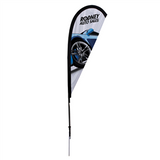 6' Tear Drop Sail Sign Kit Single-Sided with Spike Base