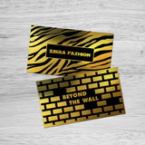 Raised Foil Business Cards- Call/Email for Pricing on Additional Sets