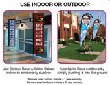 7' Razor Sail Sign Kit Double-Sided with Scissor Base
