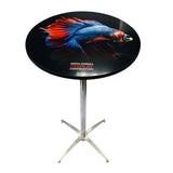 Set of Two Custom Round Trade Show Tables with Case